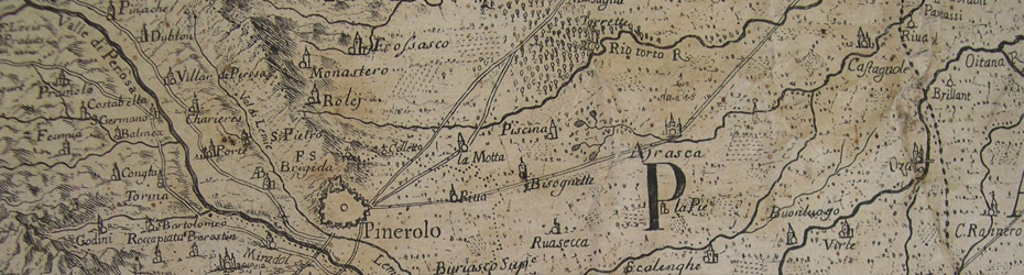mappa antica pinerolo
